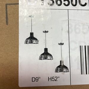 NIB Doraimy Lighting Set of 3 Textured Pendant Light Fixtures For Your Kitchen